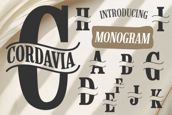 Cordavia Monogram: A Bold Serif for Timeless Branding