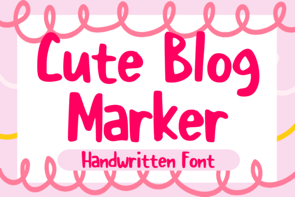 Cute Blog Marker: A Playful Font for Modern Creators