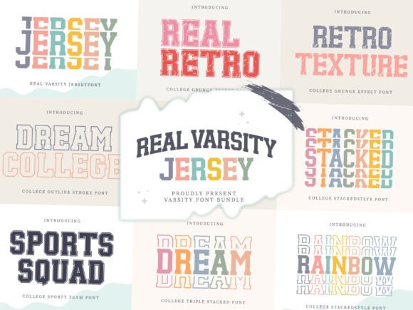 Real Varsity Jersey Bundle: The Ultimate Collegiate Typeface
