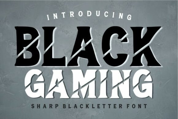Unleash Your Brand's Power with the Black Gaming Typeface